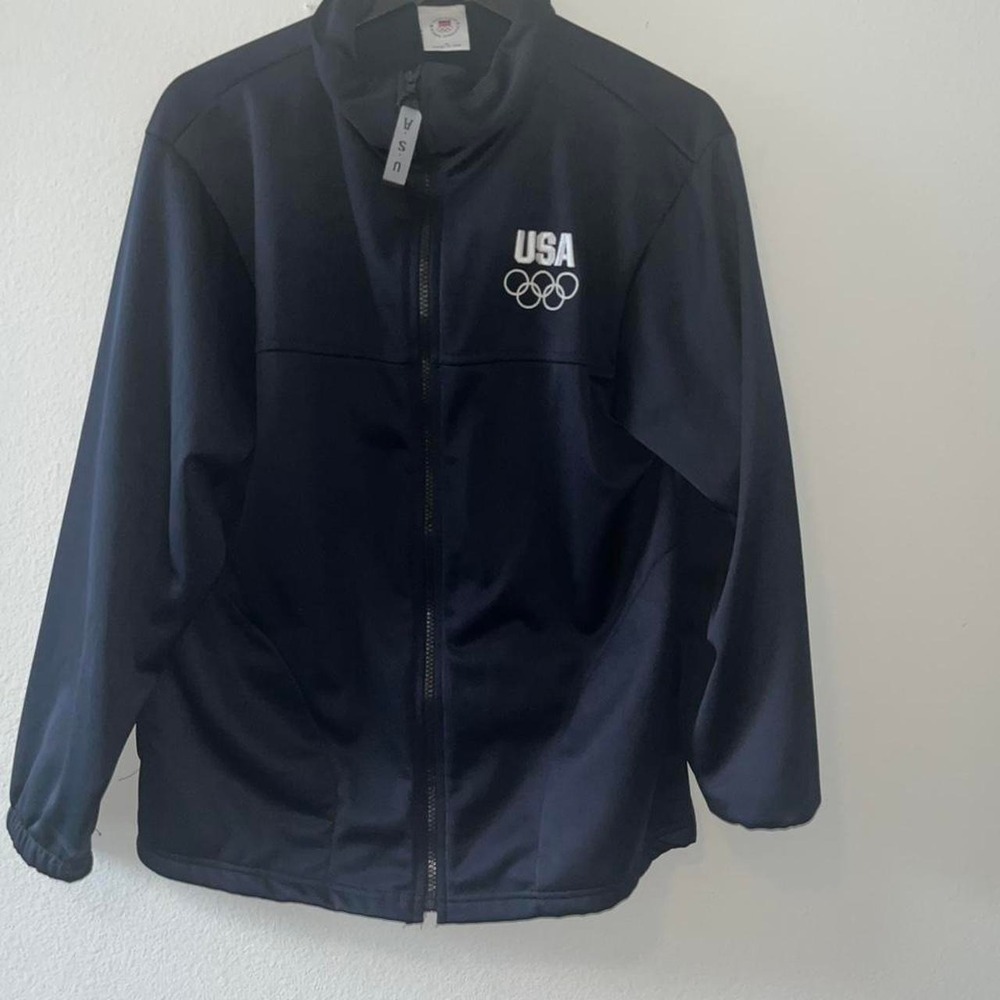 USA Olympic navy blue sweater  jacket'